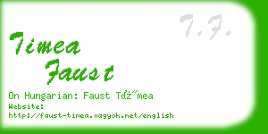 timea faust business card